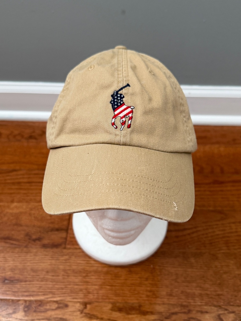 Polo Ralph Lauren Tan Baseball Cap Hat USA 🇺🇸 Pony Adjustable Strap